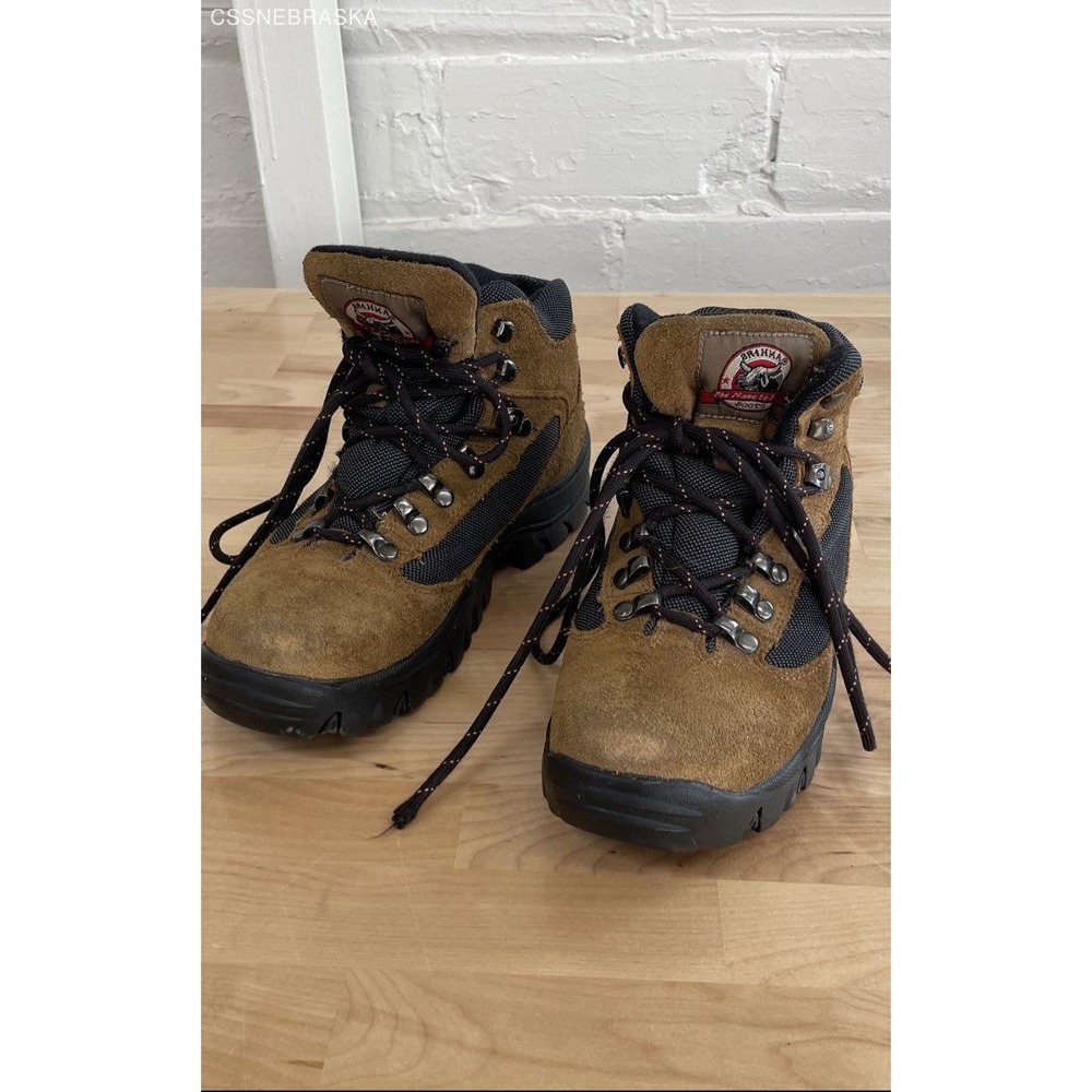 Brahma brown Lace‎ Up Steel Toe Hiking Work Safety Boots leather/suede - Size 8W - Picture 8 of 12